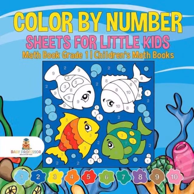 Baby Professor Multicolour Colour by Number Sheets for Children