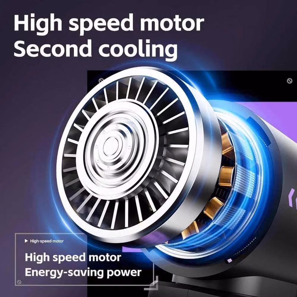 NESTLUNE Mini Turbo Portable Handheld USB Rechargeable Cooling Fan in Black – 6