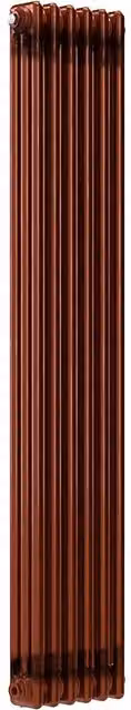 Lux Heat Vertical 3-Column Steel Radiator in Copper Lacquer, H: 150 cm, W: 29 cm