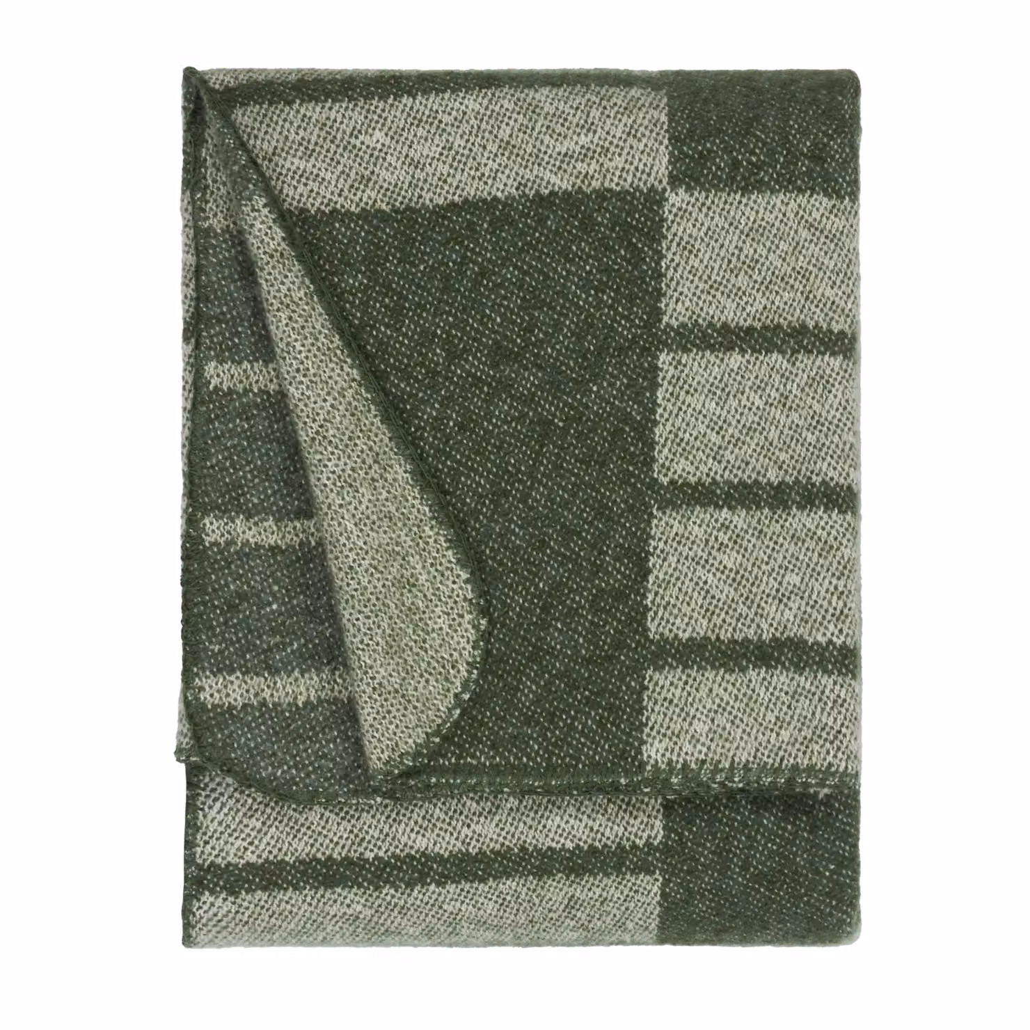 Yard Harlech Woven Reversible Geometric Throw in Green, W: 130 cm, L: 180 cm – 2