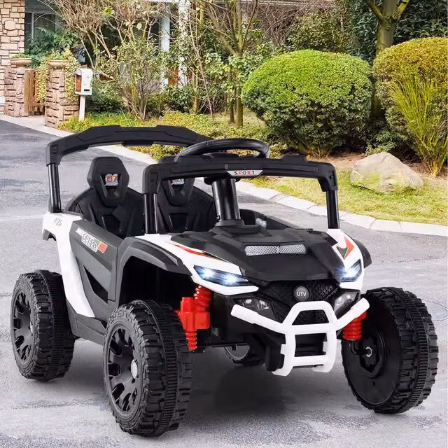 Costway Kids Electric UTV Ride On Truck with Light and Sound, White