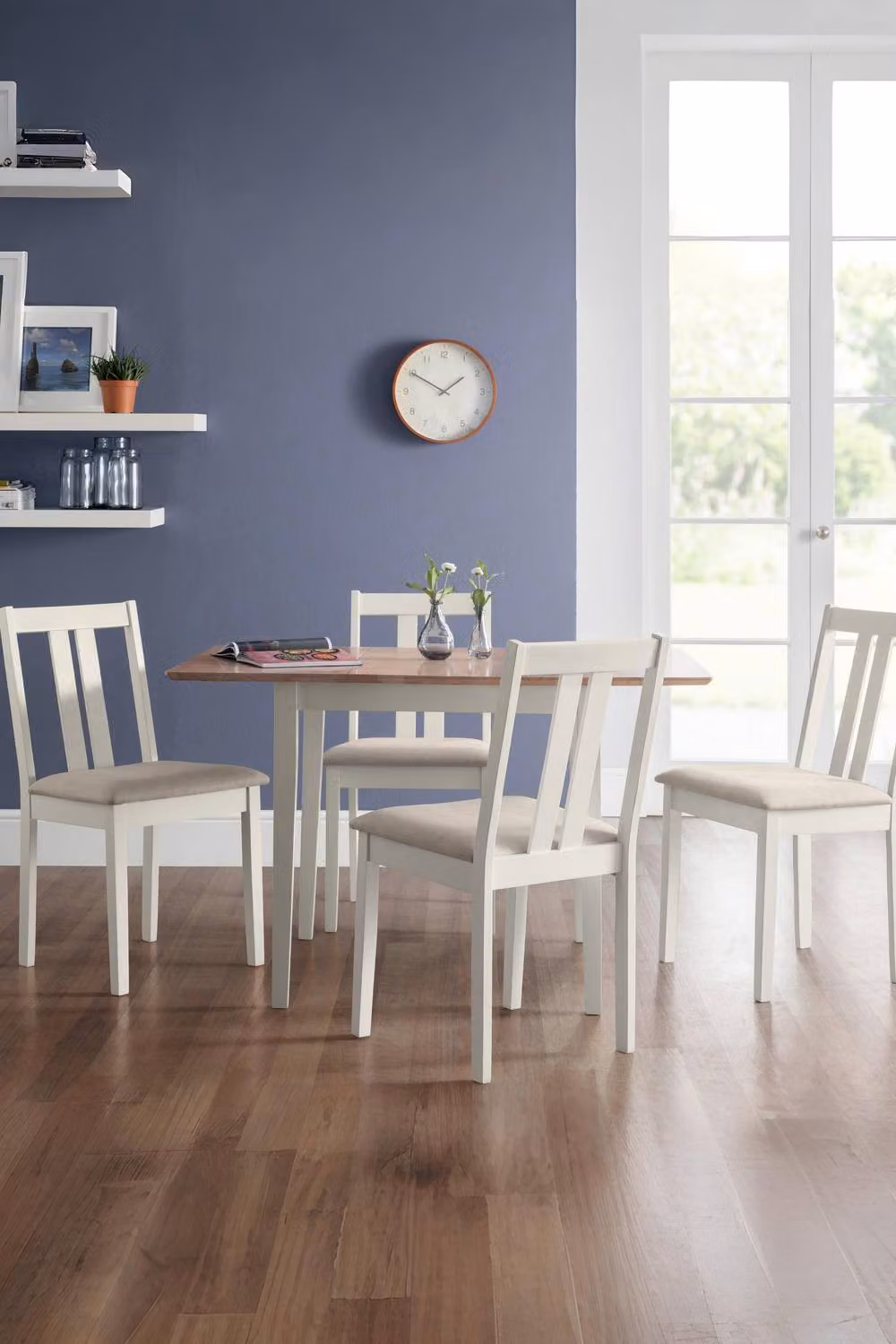 Julian Bowen Rufford Dining Chairs, Set of 2, Ivory Microfibre Fabric – 2