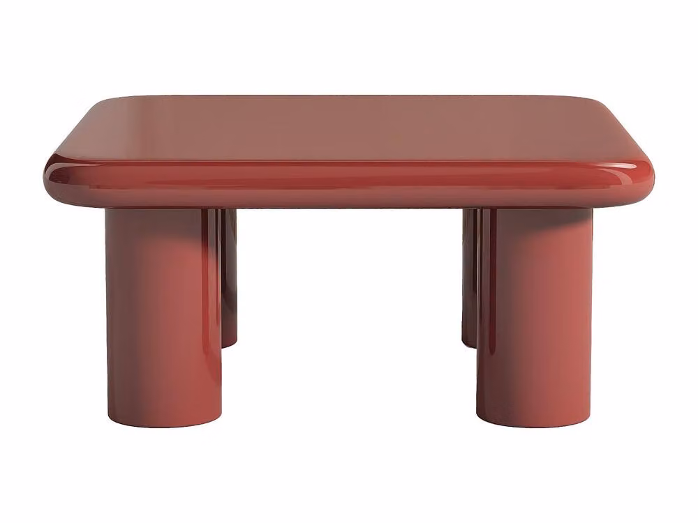 Vente-unique TAMISDA Lacquered MDF Coffee Table in Burgundy – 2