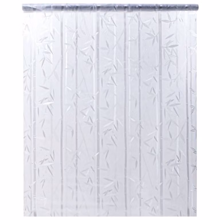 Berkfield Home Frosted Bamboo Pattern Window Film, White, W: 45 cm, L: 500 cm