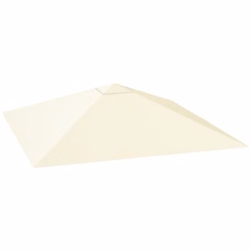Outsunny Replacement Gazebo Canopy Cover in White with UPF 50+ Protection – 1