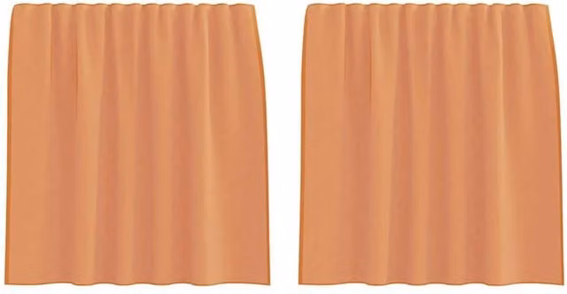 Berkfield Home Terracotta Voile Fabric Curtains with Rod Pockets, 2 Pack