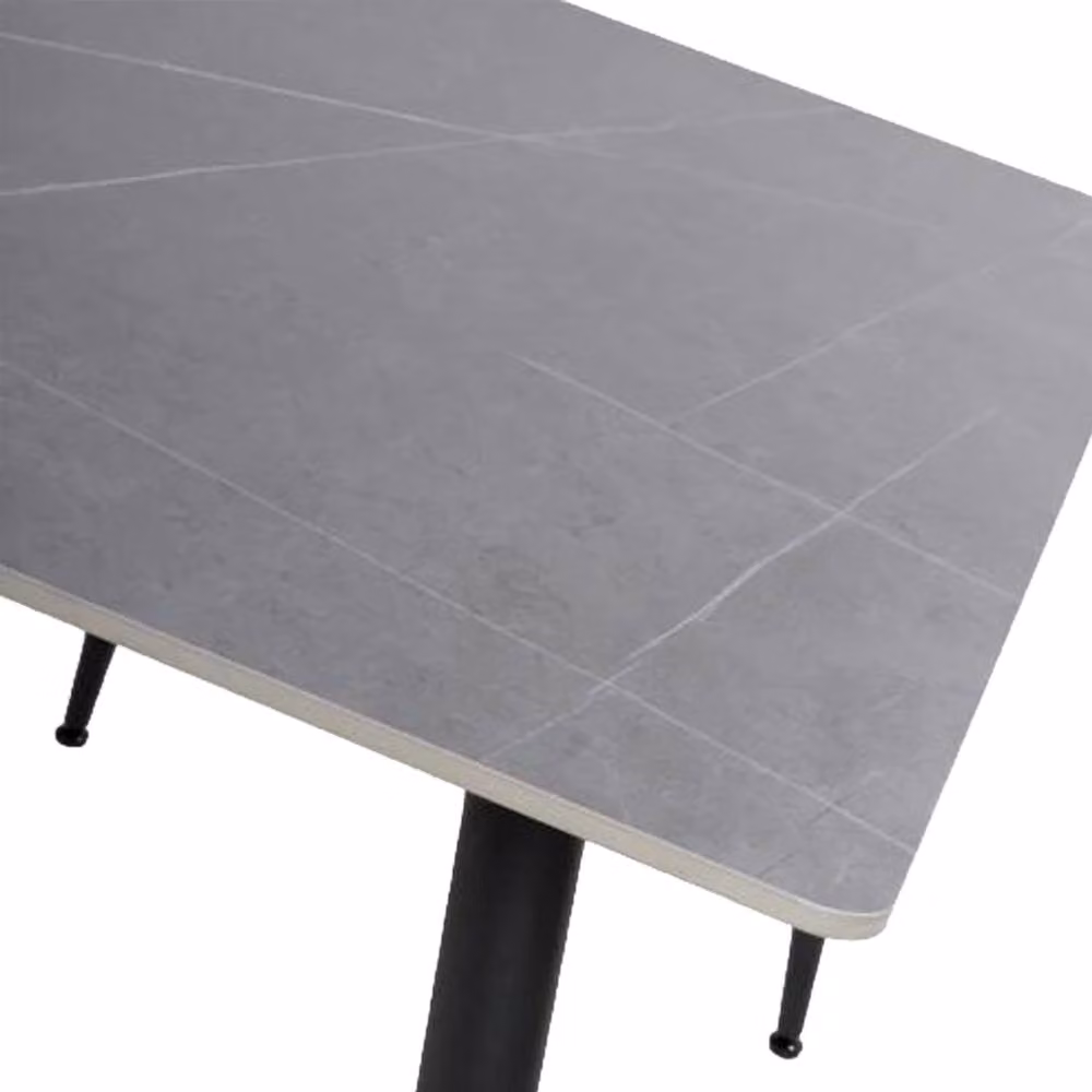 FWStyle Monaco Rectangular Coffee Table in Grey Sintered Stone and Metal, W: 100 cm, D: 60 cm, H: 40 cm – 3