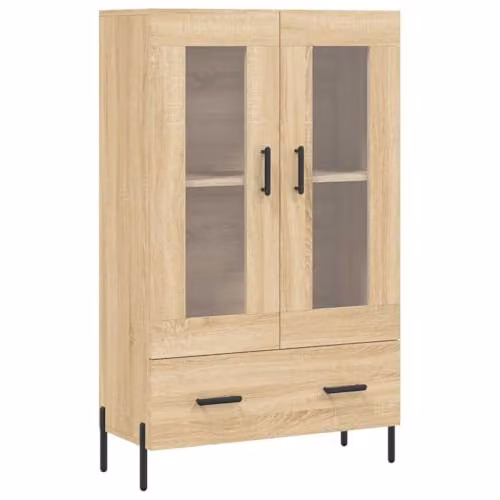 vidaXL Modern Highboard in Brown Sonoma Oak, W/D/H: 69.5 x 31 x 115 cm