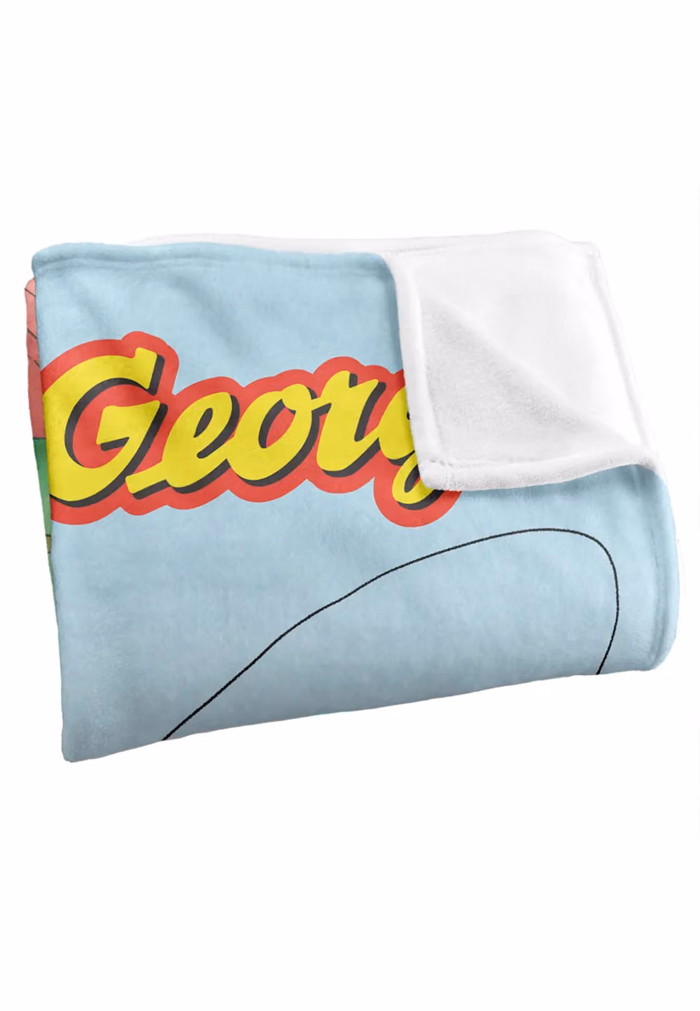 Universal Curious George Kite Flying George Silky Touch Blanket in White, W: 152 cm, D: 127 cm – 2