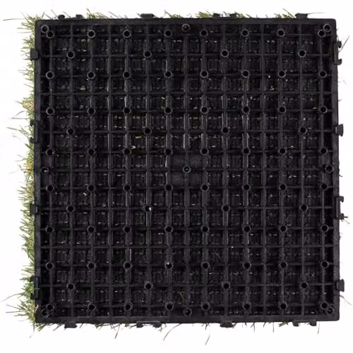 mysmartbuy Set of 6 Interlocking Artificial Grass Tiles in Green, W/D/H: 30 x 30 x 30 cm per tile – 2