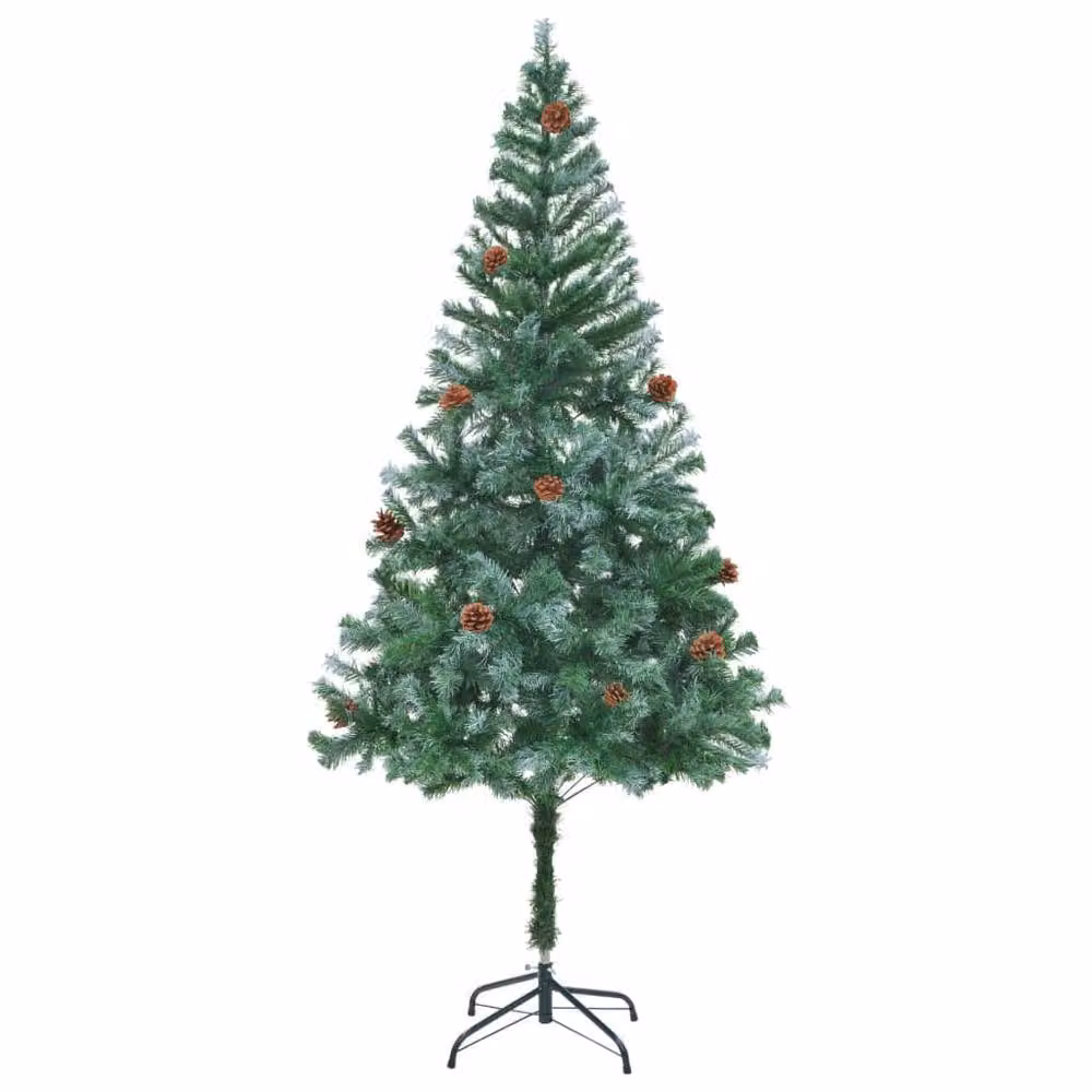 Berkfield Home Artificial Christmas Tree in Green and White, Height: 180 cm – 2