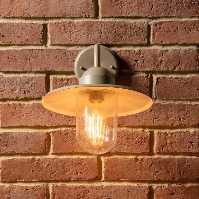 Pacific Lifestyle Retro Metal Fisherman Wall Lantern in Brown