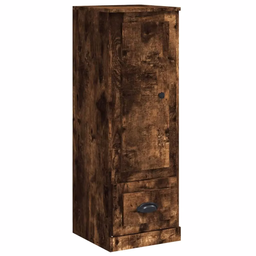 Berkfield Home Smoked Oak Highboard in Brown, W/D/H: 36 x 35.5 x 103.5 cm – 2