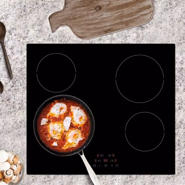 Statesman 4 Zone Black Ceramic Electric Built-in Hob with Touch Control