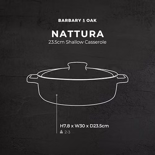 Tower Nattura Shallow Casserole Dish with Lid in Beige – 9