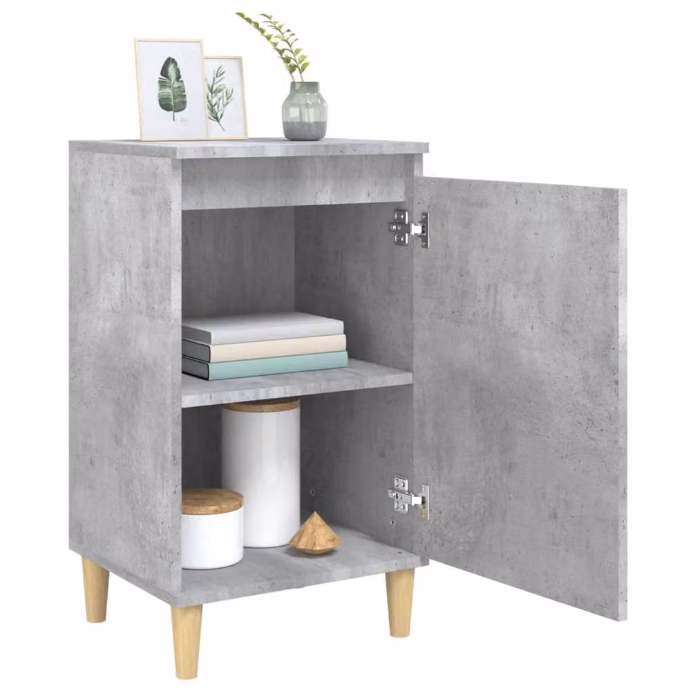 Berkfield Home Set of 2 Bedside Cabinets in Concrete Grey, W/D/H: 40 x 35 x 70 cm – 2