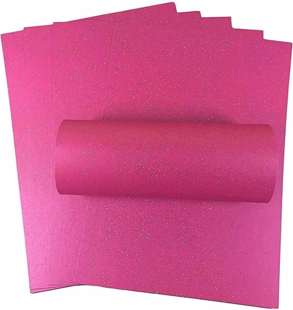 Syntego 10 Sheets of A4 Pink Iridescent Sparkle Construction Paper