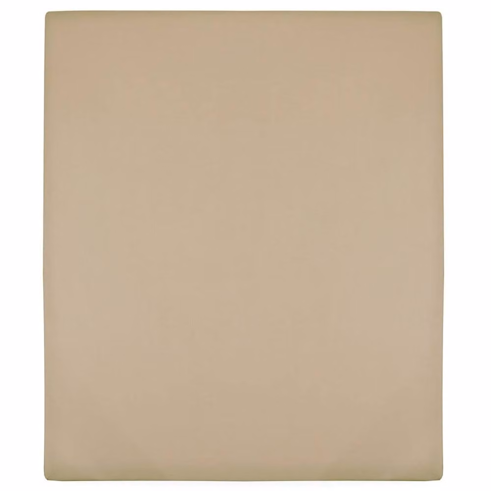 Berkfield Home 2-Piece Cotton Jersey Fitted Sheets, Taupe, W: 160 cm, L: 200 cm