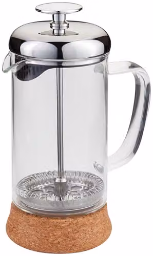 Judge Classic 3 Cup Glass Cafetiere, 350ml, Silver and Transparent