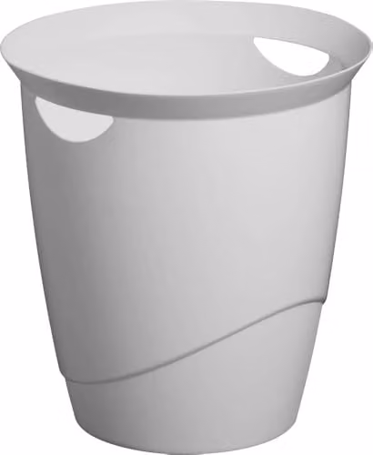 Durable Small Waste Paper Bin in Grey, 16 Litre Capacity, Made from Recycled Plastic