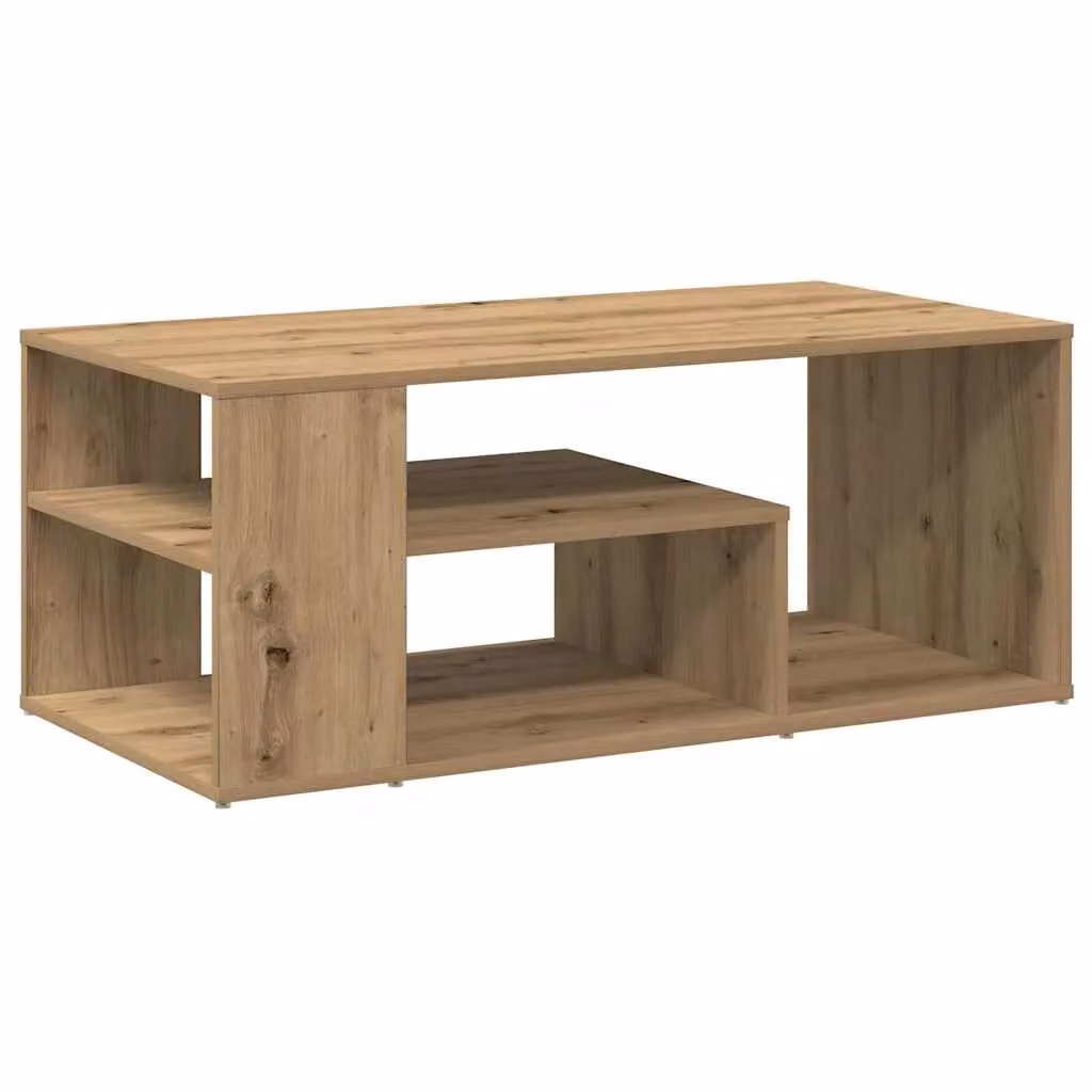 Berkfield Home Artisan Oak Coffee Table in Brown, W/D/H: 100 x 50 x 40 cm – 2