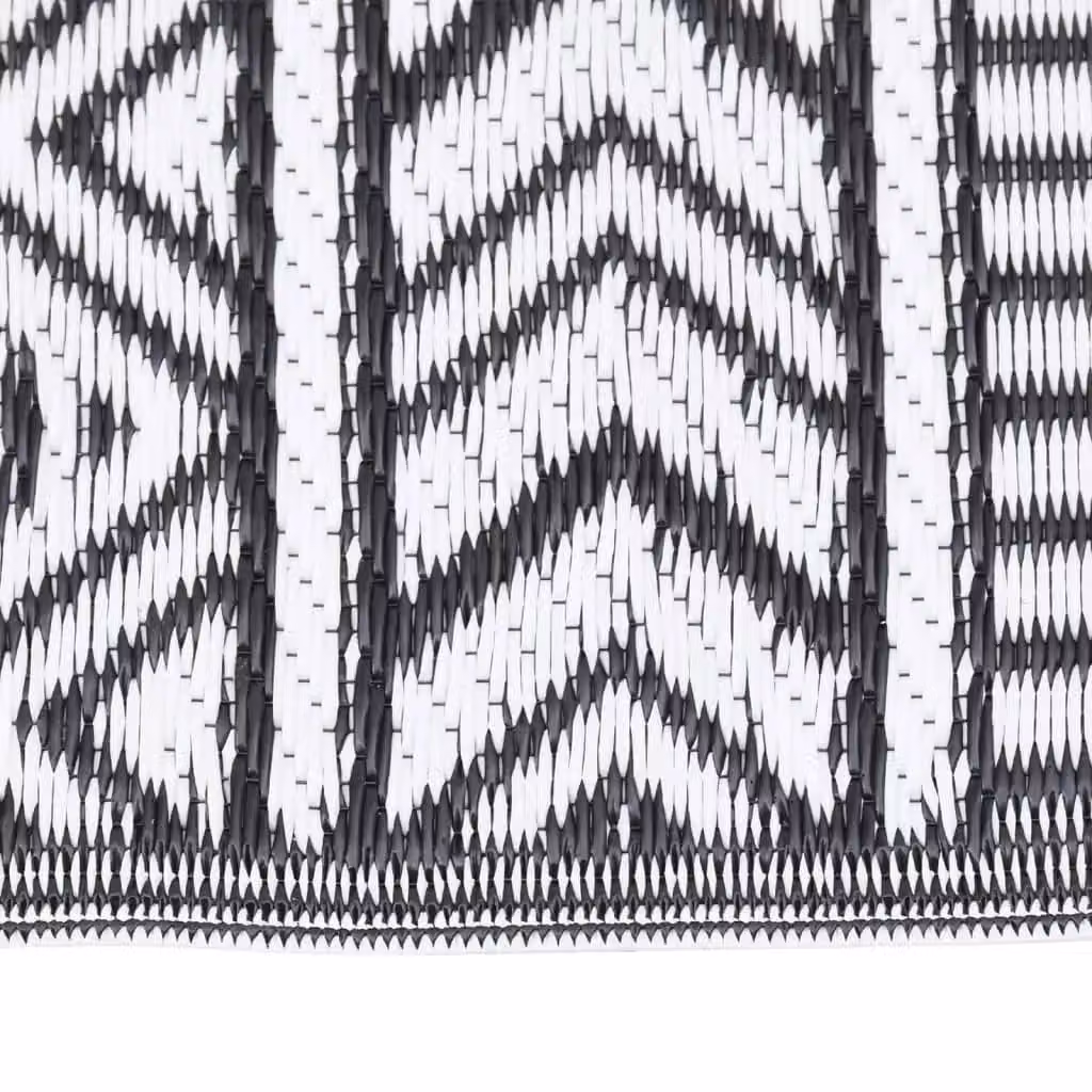 Berkfield Home Black Outdoor Polypropylene Rectangular Rug W: 190 cm, L: 290 cm – 3