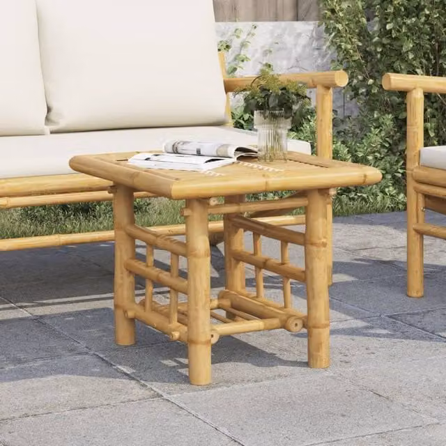 Berkfield Home Brown Bamboo Side Table, W/D/H: 45 x 45 x 45 cm – 1