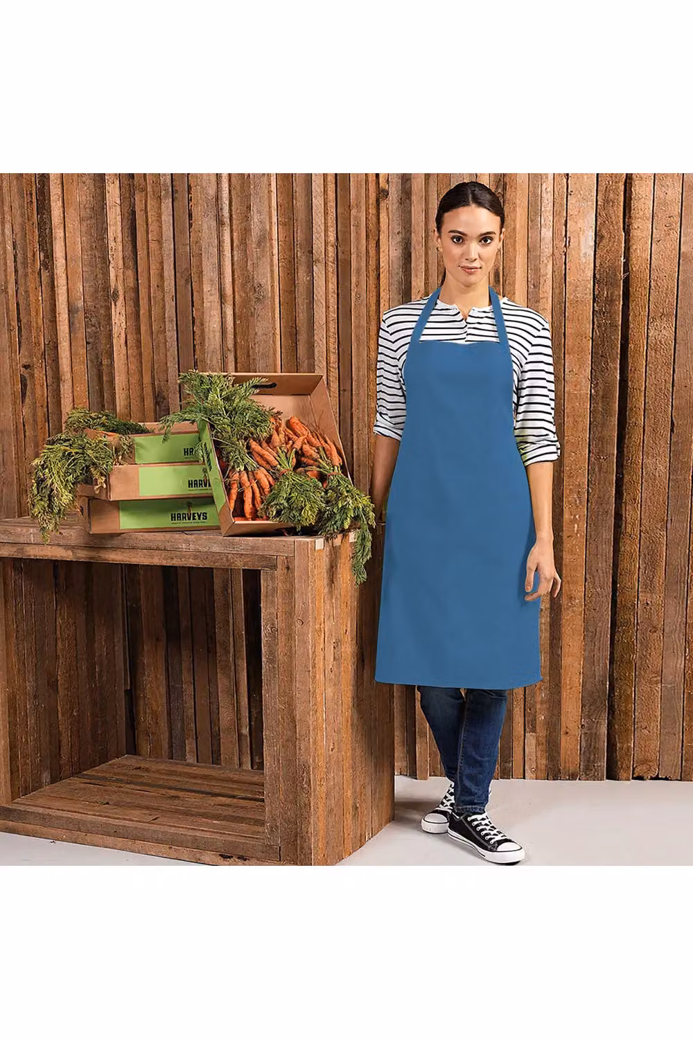 Premier Colours Petrol Poly-Cotton Professional Bib Apron – 2