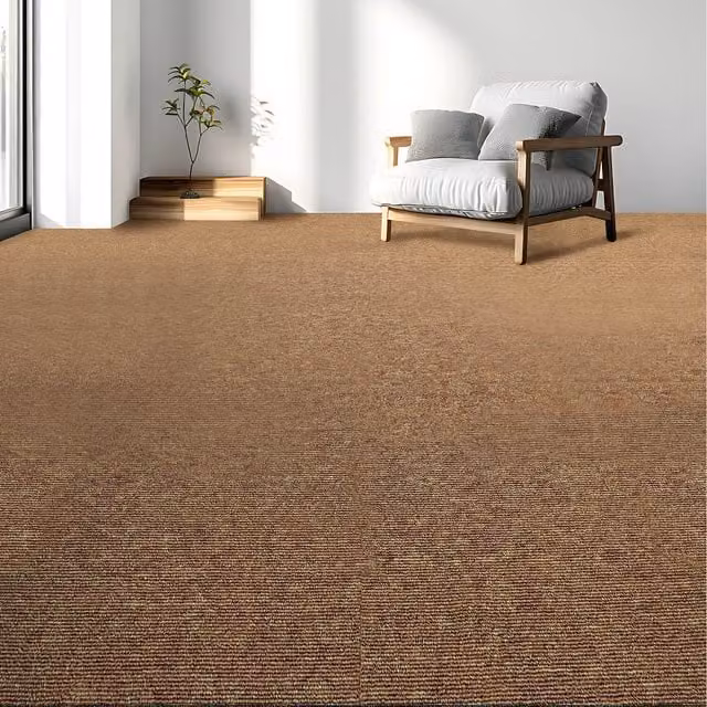 Actiasmat Heavy Duty Carpet Tiles with Bitumen Backing, Beige, 20 Pack, W/D: 50 x 50 cm