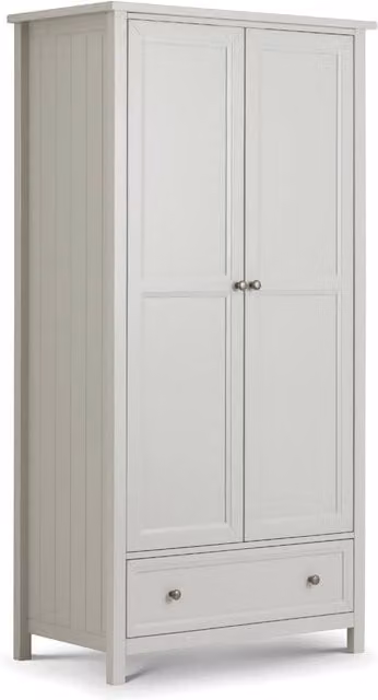 Cheshire Premium Solace 2 Door Combination Wardrobe with Integrated Drawers in Dove Grey