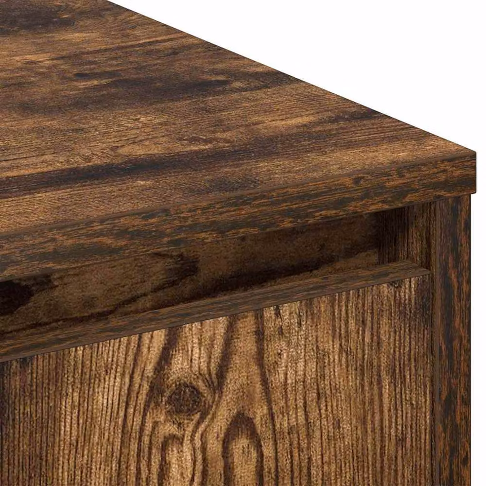 Berkfield Home Smoked Oak Sideboard with Integrated LED Lighting, Brown, W: 71 cm, D: 34.5 cm, H: 75 cm – 6
