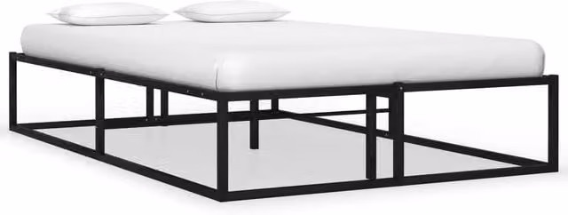 Berkfield Home Modern Metal Bed Frame in Black, W/D/H: 120 x 200 cm – 1