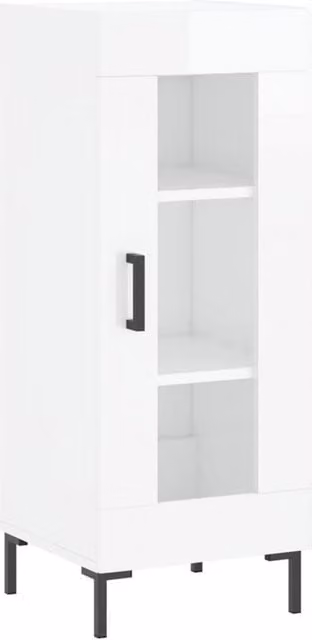 Berkfield Home High Gloss White Wall Mounted Sideboard W: 34.5 cm, D: 34 cm, H: 90 cm – 1