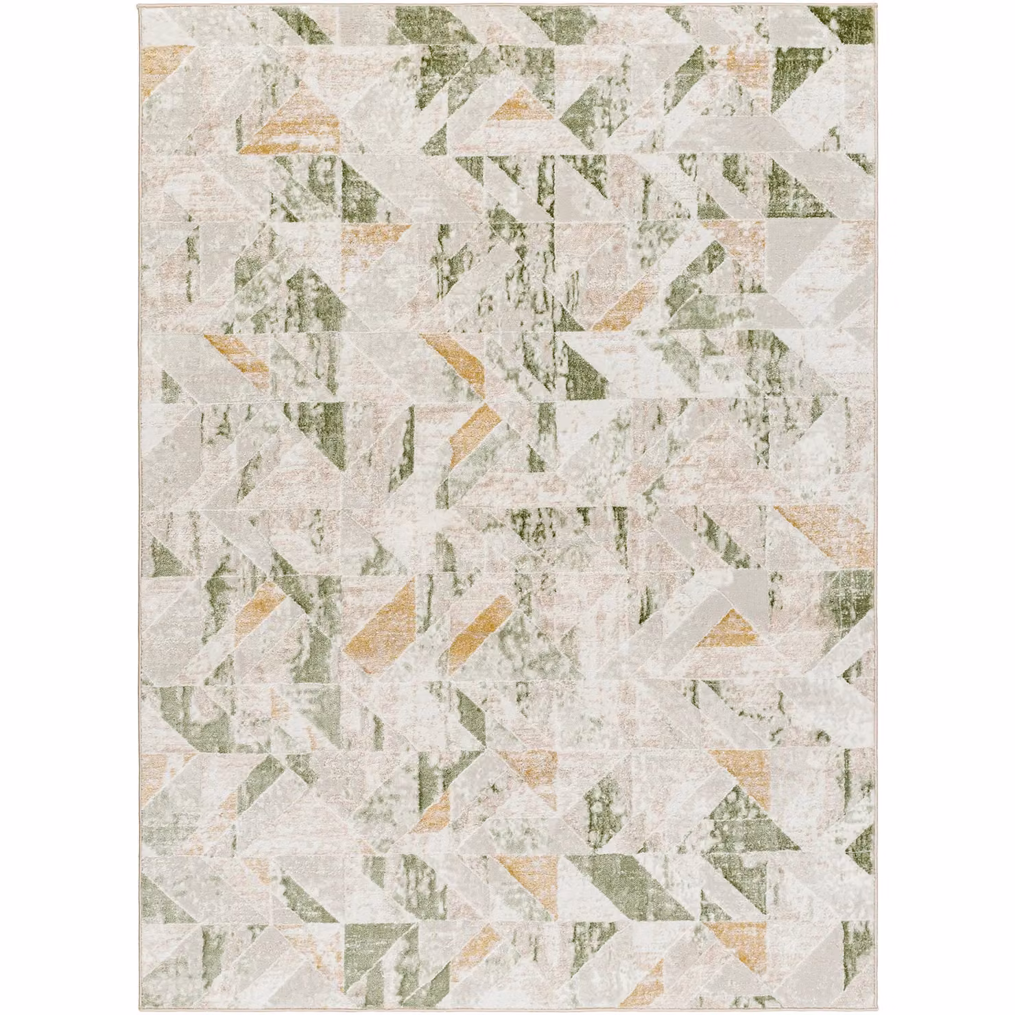 Livabliss San Francisco Modern Abstract Marble Rug in Green, Tan, Taupe and Ivory, W/D/H: 160 x 215 cm – 2