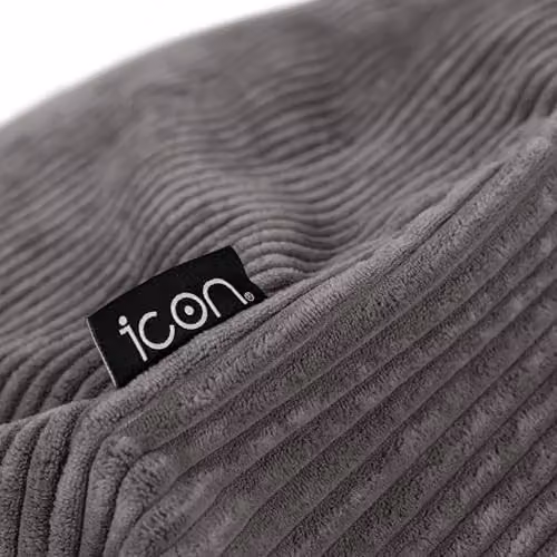 icon Kingston Large Cord Fabric Bean Bag and Footstool Set in Grey – 6