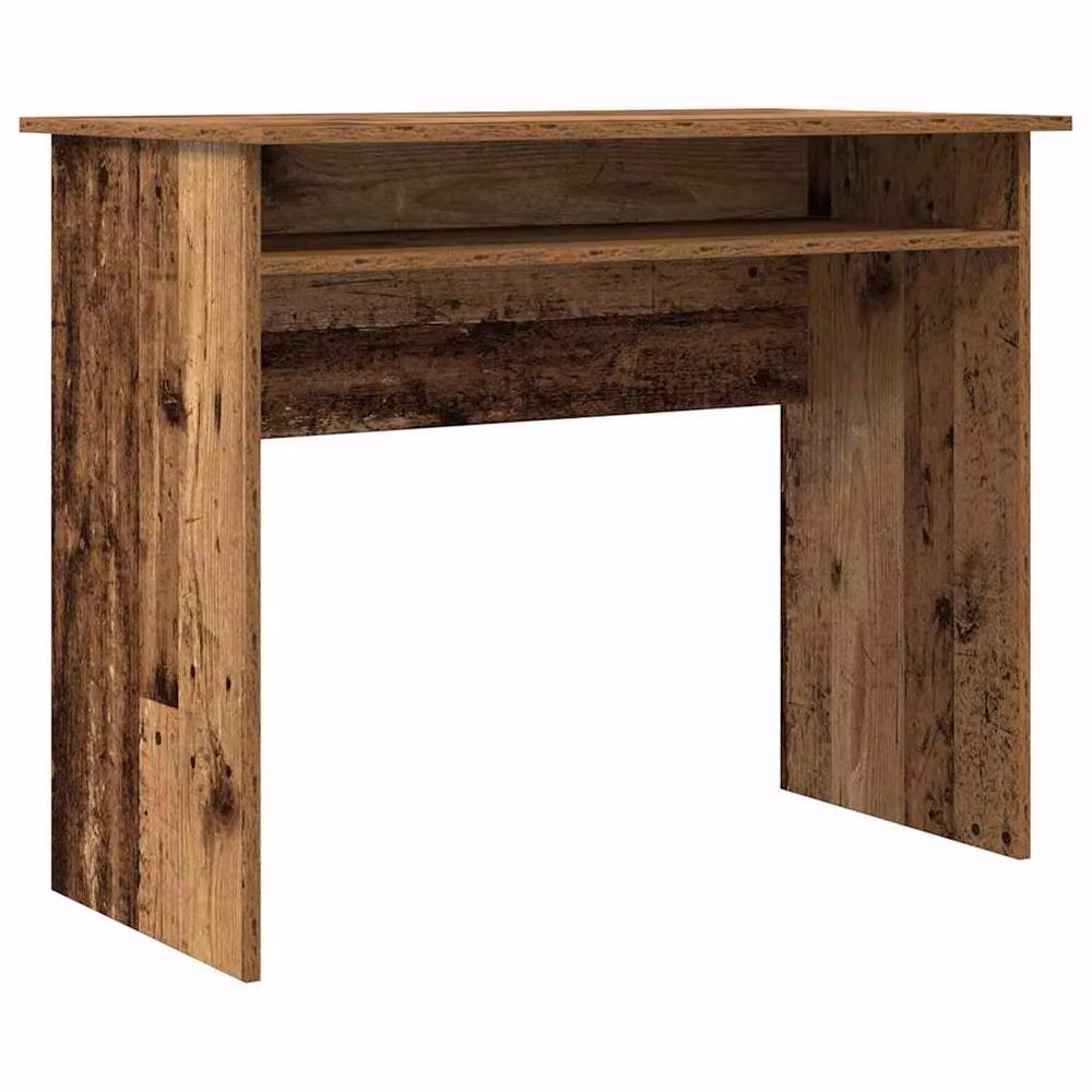 Berkfield Home Elegant Writing Desk in Brown Old Wood, W/D/H: 90 x 50 x 74 cm – 3