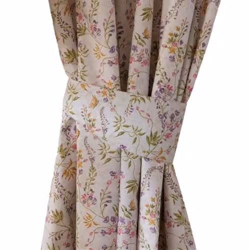Belledorm Kira Multicoloured Floral Fabric Curtains, Pack of 2