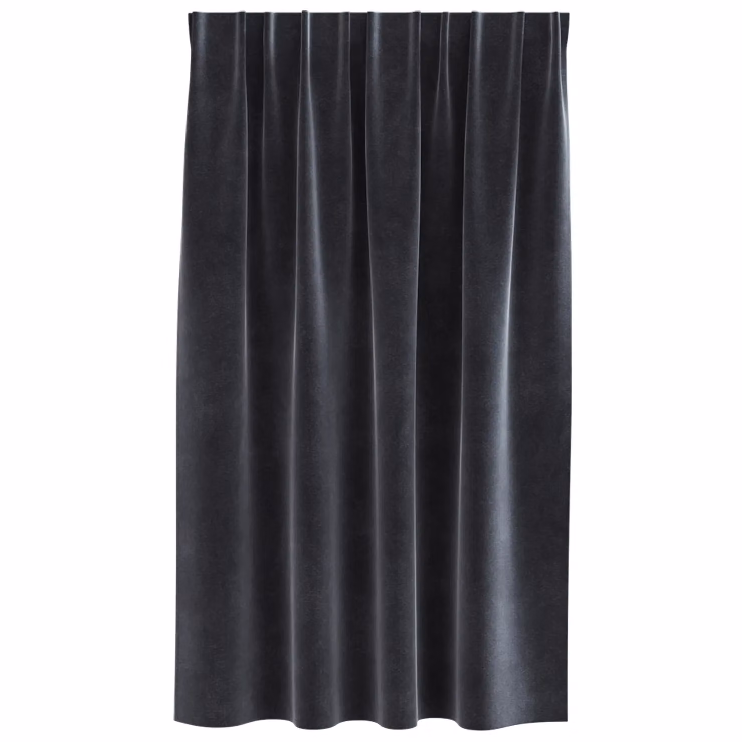 Berkfield Home Dark Grey Velvet Blackout Curtains with Multifunction Top Tape, 2 Pack, W: 140 cm x H: 140 cm – 3