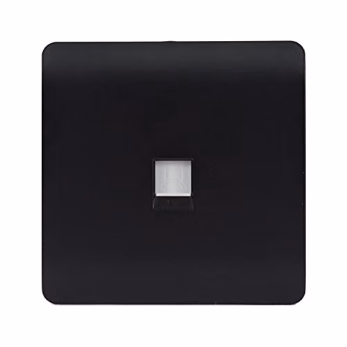 Trendi Switch 1 Gang RJ45 Cat 5e Ethernet Socket in Matt Black – 2