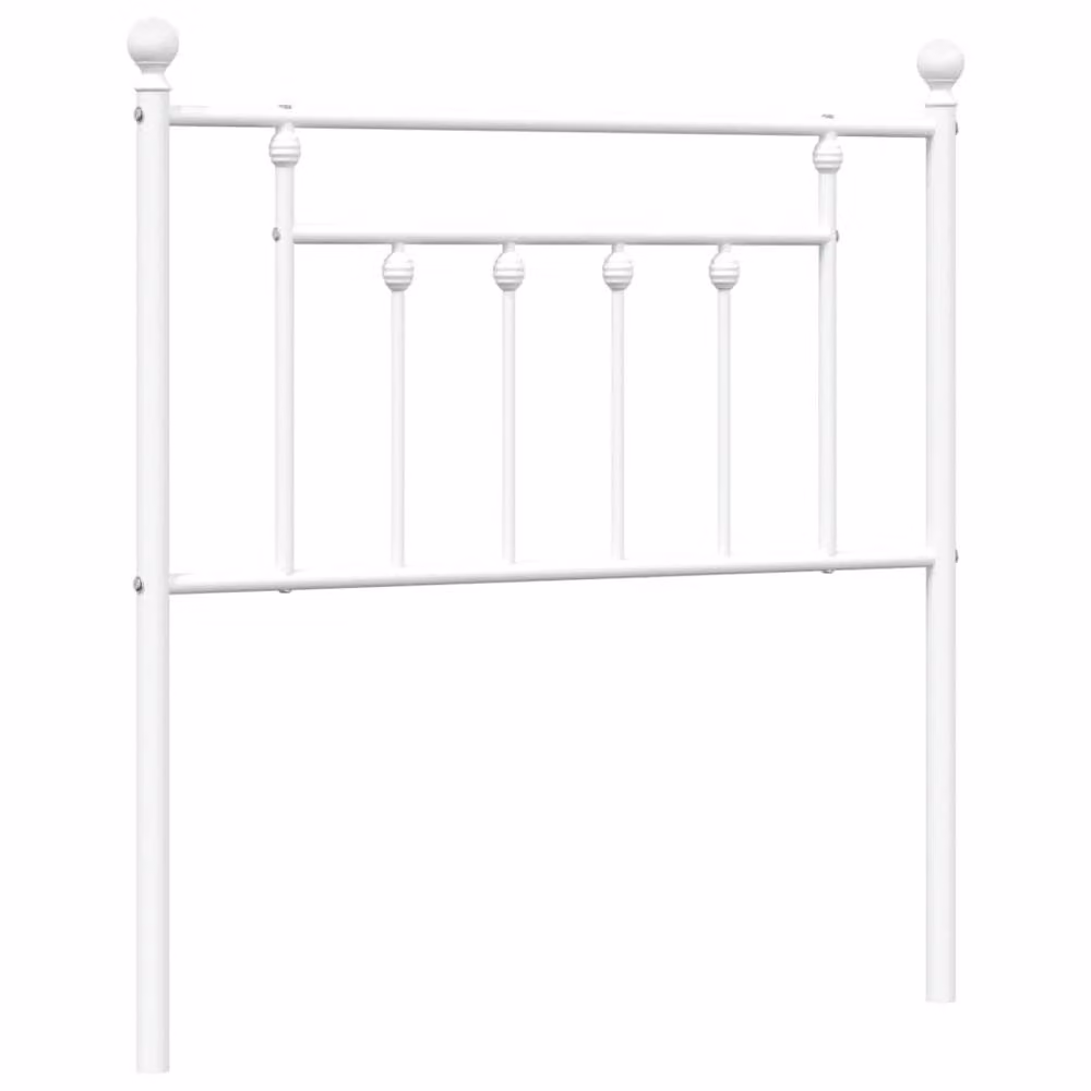 Berkfield Home Classic Metal Headboard in White, Width: 80 cm – 2