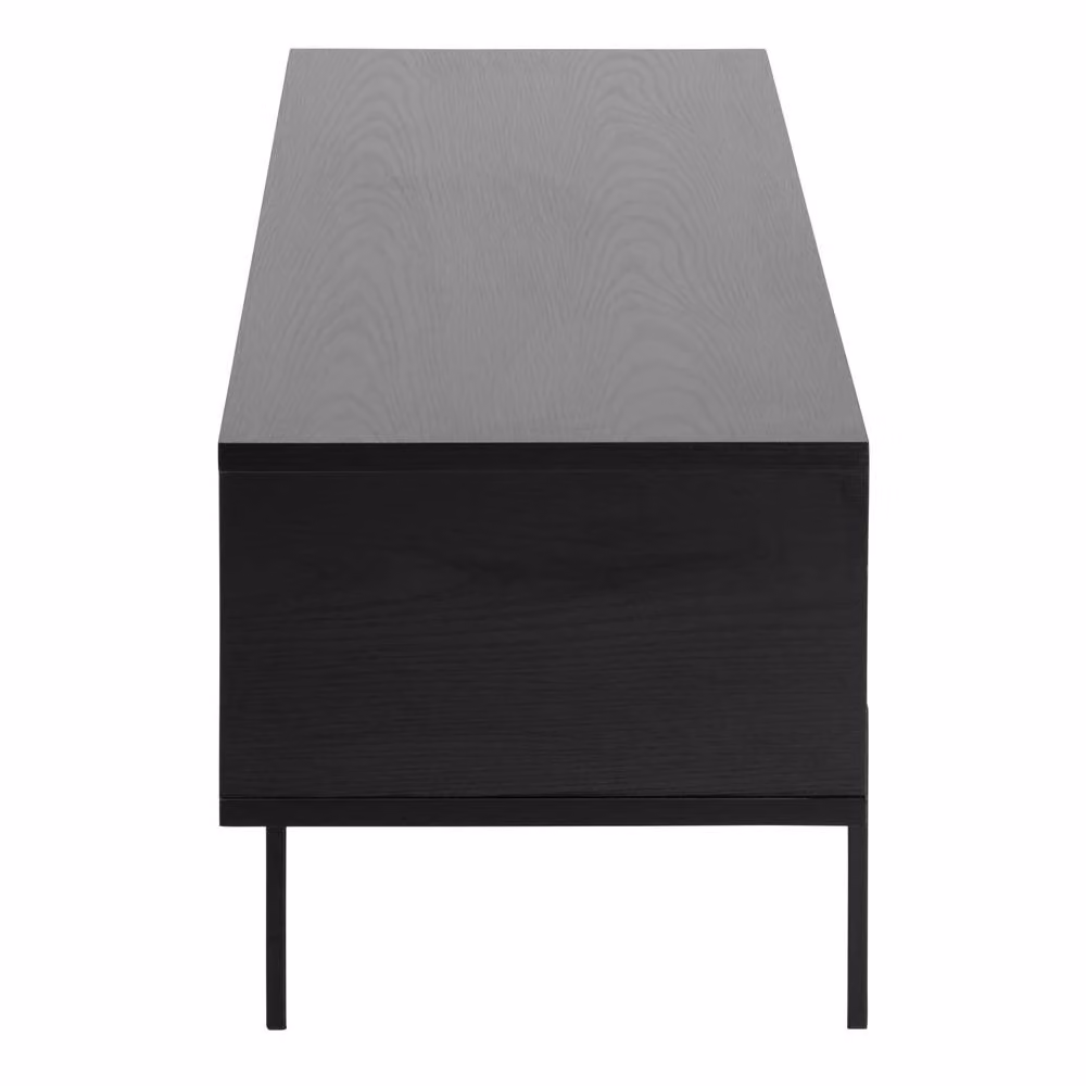 Wyld Haus Cambridge Industrial Black Metal Mesh TV Unit with 1 Sliding Door – 3