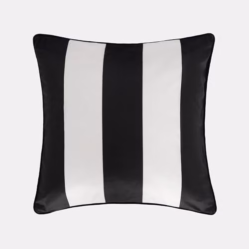 OHS 2 Pack Striped Matte Velvet Cushion Covers in Black and White, W/D/H: 45 x 45 x 45 cm – 4
