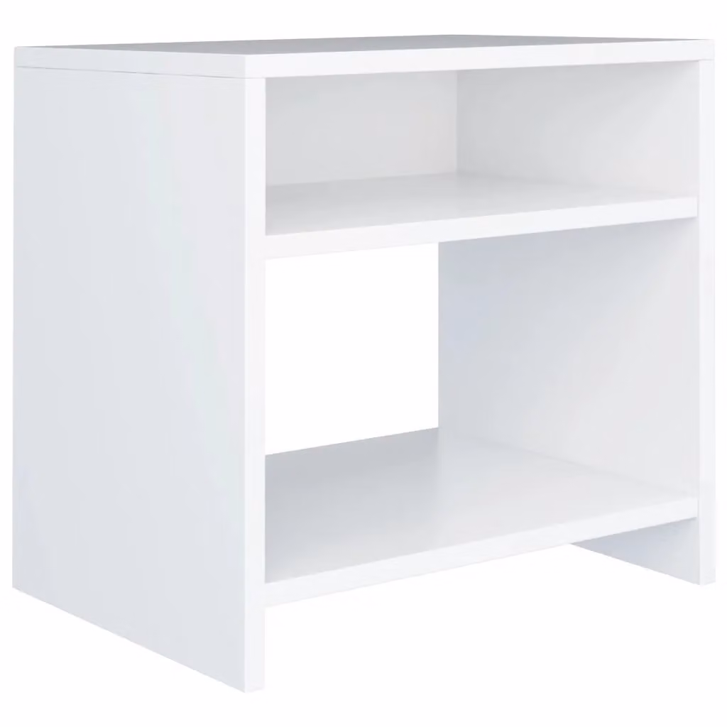 Berkfield Home White Bedside Cabinet in Engineered Wood W/D/H: 40 x 30 x 40 cm – 2