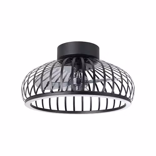 Eglo Mogano LED ceiling fan with dimmable light and remote control, Black – 1