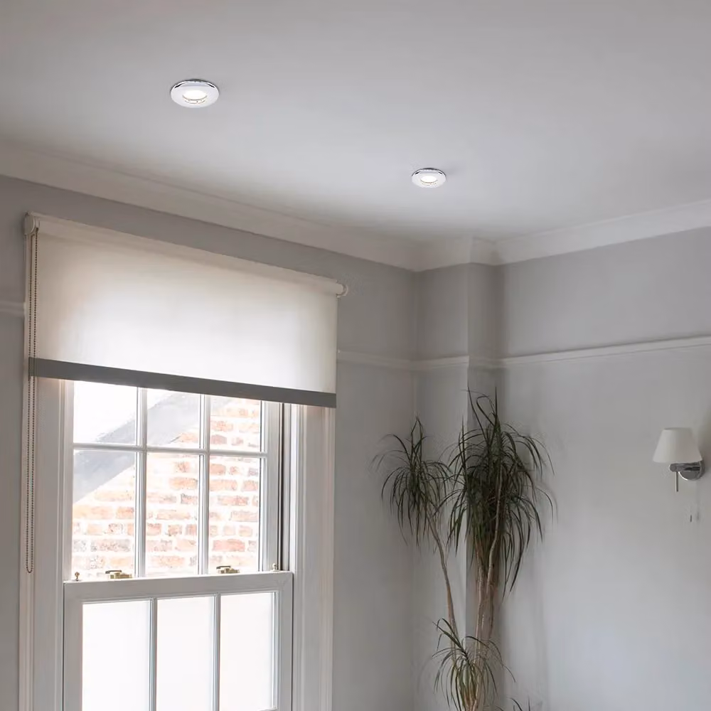 ValueLights LED Fire Rated IP65 Downlight Ceiling Light Fitting, 6 Pack, Metallic Silver – 2