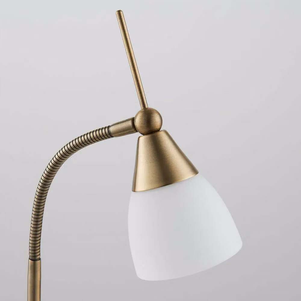 Loops 2 Pack Dimmable Touch Table Lamp with Antique Brass Base and Clear Glass Shade – 2