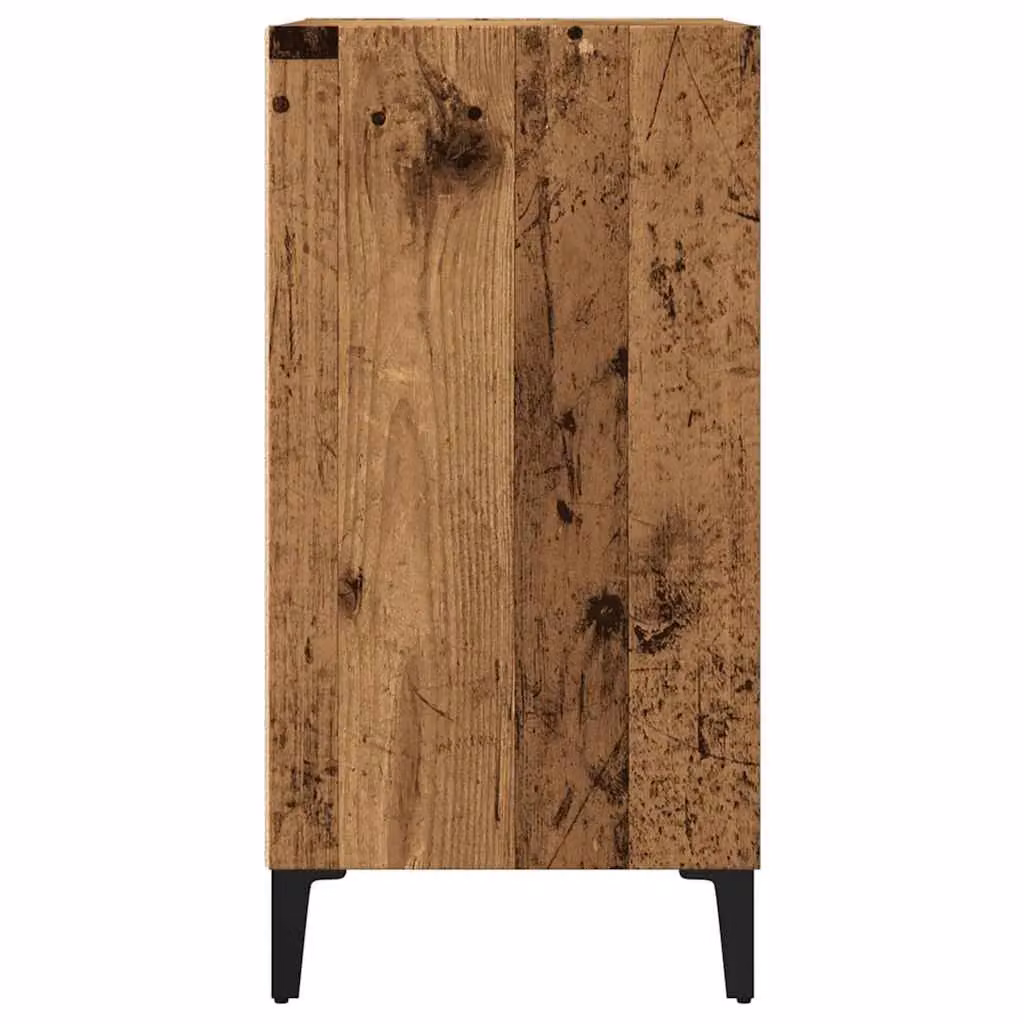 Berkfield Home Industrial Style Sideboard in Brown Old Wood, W/D/H: 57 x 35 x 75 cm – 4