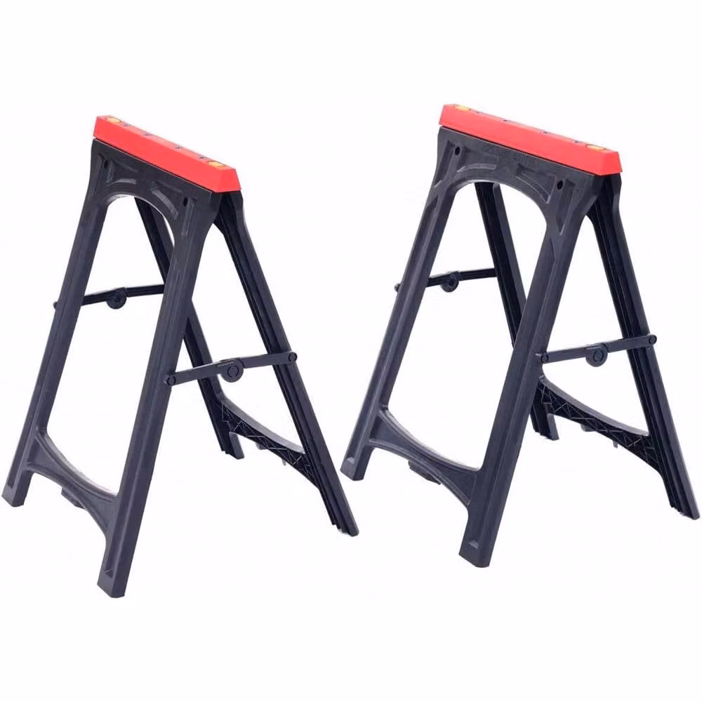 Nordara Heavy Duty Folding Sawhorse Trestle Stands in Black – 3