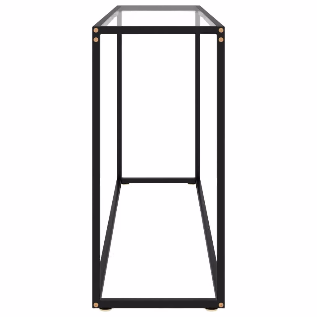 Berkfield Home Modern Transparent Tempered Glass Console Table, W/D/H: 120 x 35 x 75 cm – 2