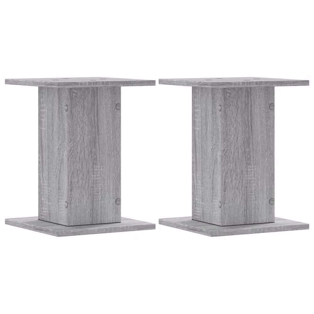 Berkfield Home Set of 2 Grey Sonoma Plant Stands in Engineered Wood, W/D/H: 30 x 30 x 40 cm – 3